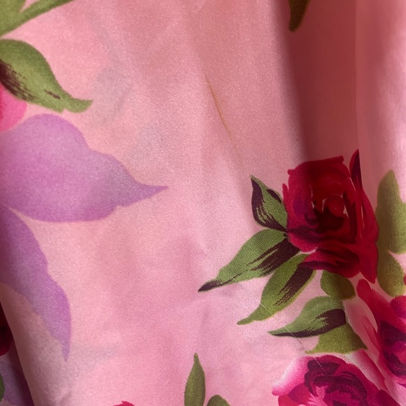 Women’s rose “silk” slip dress - Picture 3 of 6